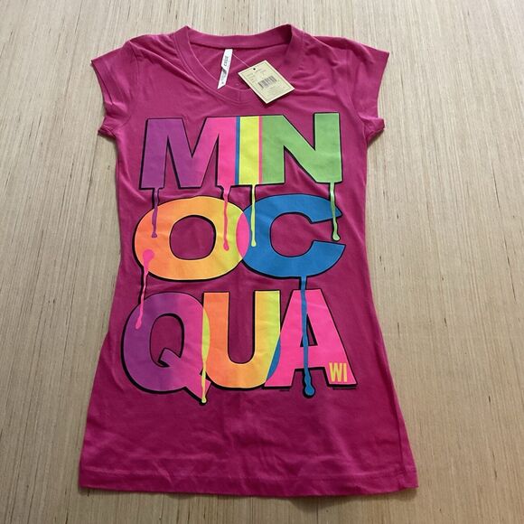 Exist Hot Pink Minoqua Wisconsin Short Sleeves Small Tshirt Brand New - Picture 1 of 6